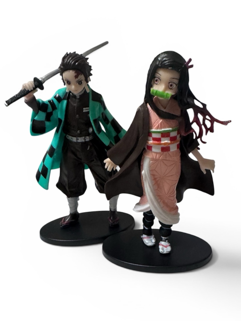 Demon Slayer Tanjiro & Nezuko Kamado Figure Set of 2 Anime Collectibles No Box